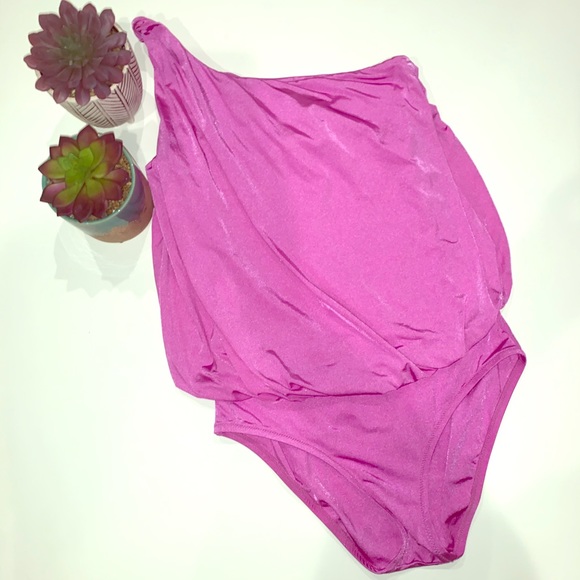 J. Crew Other - J Crew  Lomellina One shoulder Blouson Swimsuit